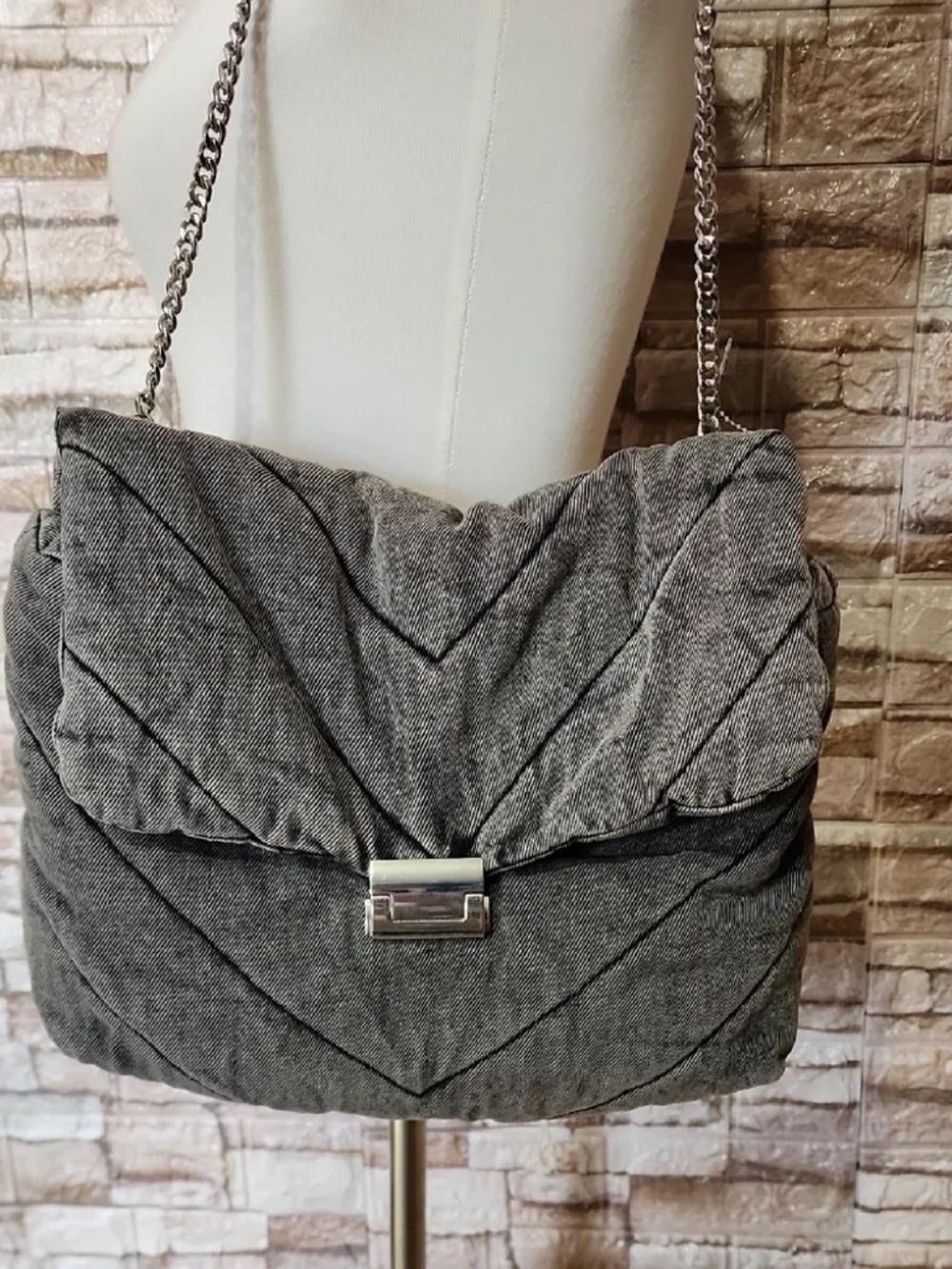 Zara Denim Pillow Bag